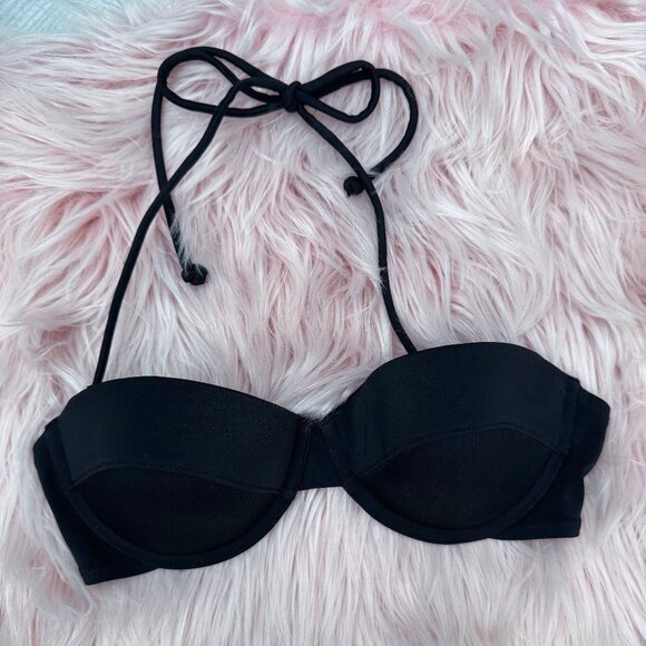 Victoria's Secret Black Convertible Bikini Top - sz 34B - Picture 1 of 4